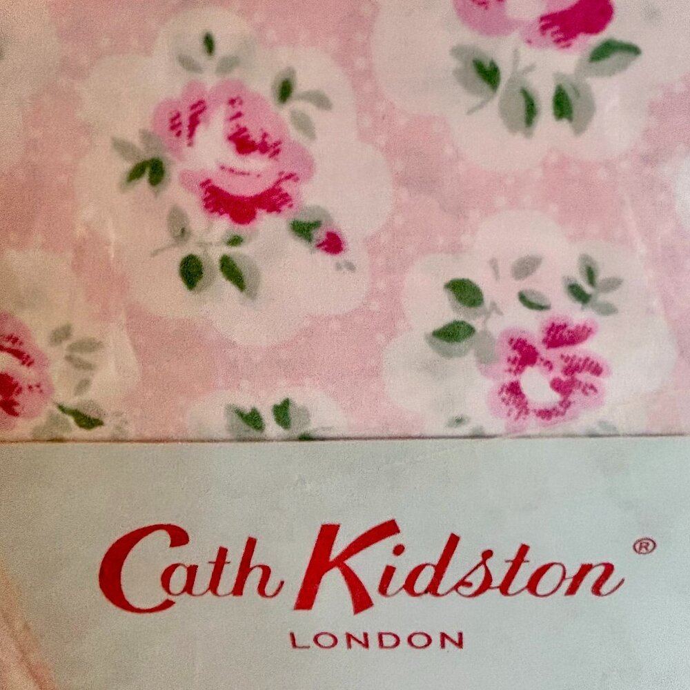 QUEEN Sheet Set Cath Kidston  NIP London  Rosebud Pink Floral 4pc  Pink Rare